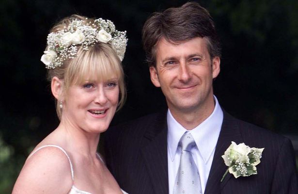Sarah Lancashire with Her Husband At Their Wedding Day