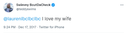 Teddy Swims Tweet About His Wife