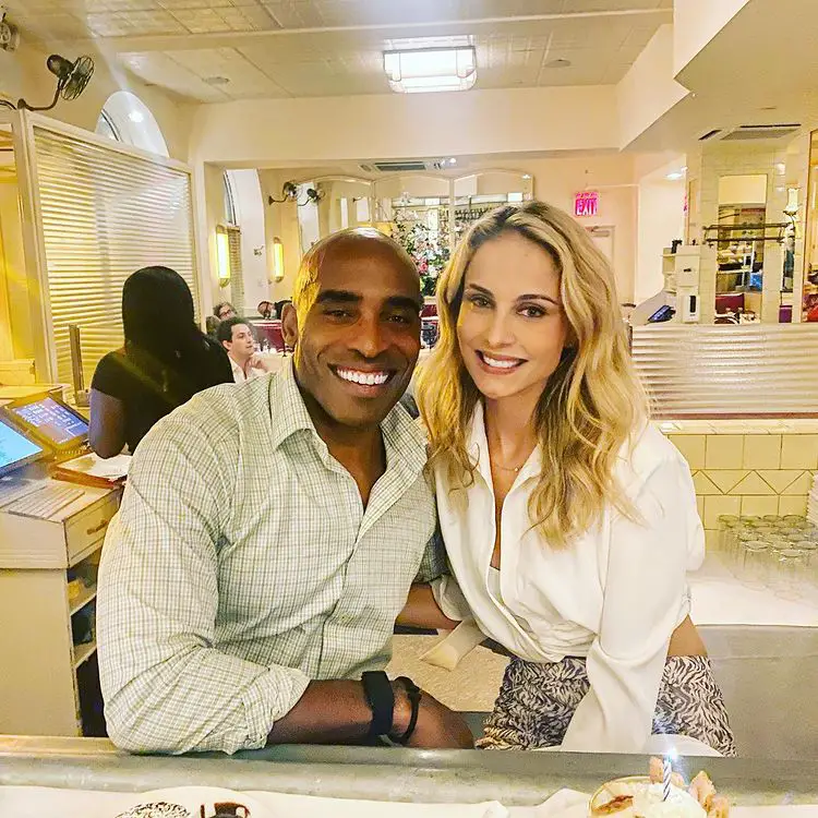 Tiki Barber With His Wife 