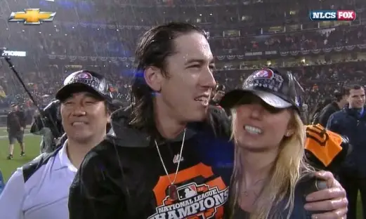 Tim Lincecum And His Girlfriend's First Appearance In 2012