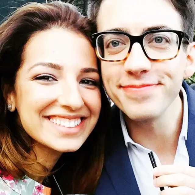 Vanessa Lengies and her alleged boyfriend Kevin McHale sharing a light moment together