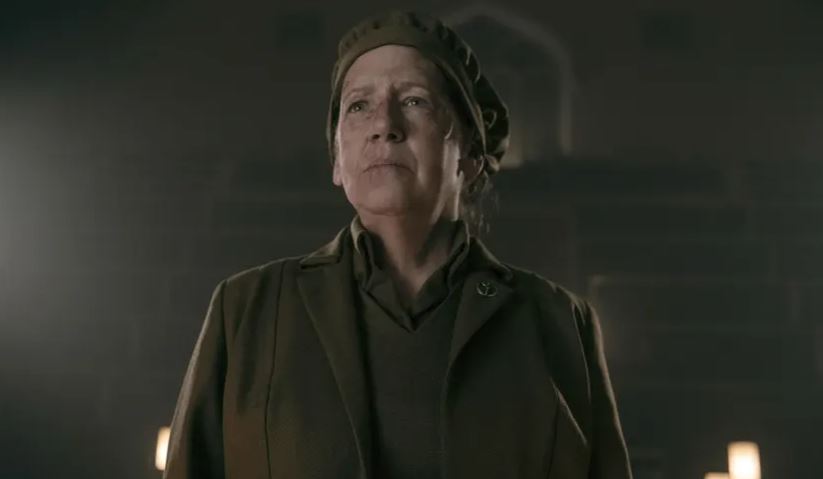 Ann Dowd portraying Aunt Lydia in The Handmaid's Tale 