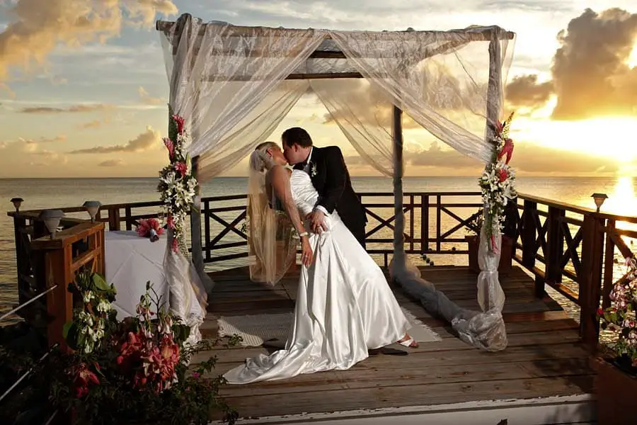 Lee Asher and his wife from their wedding day