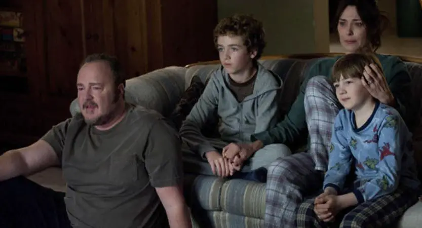 Brent Sexton with his  on-screen family in The Killing