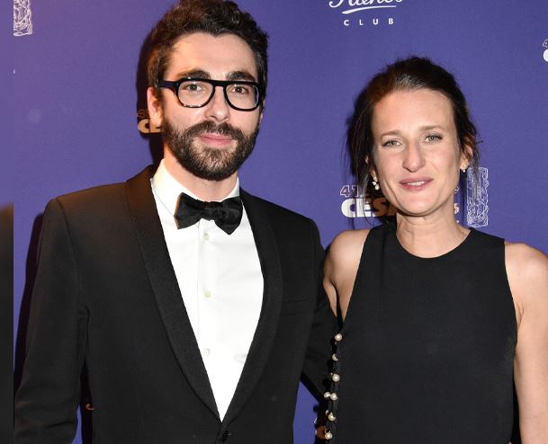 Camille Cottin with her husband 