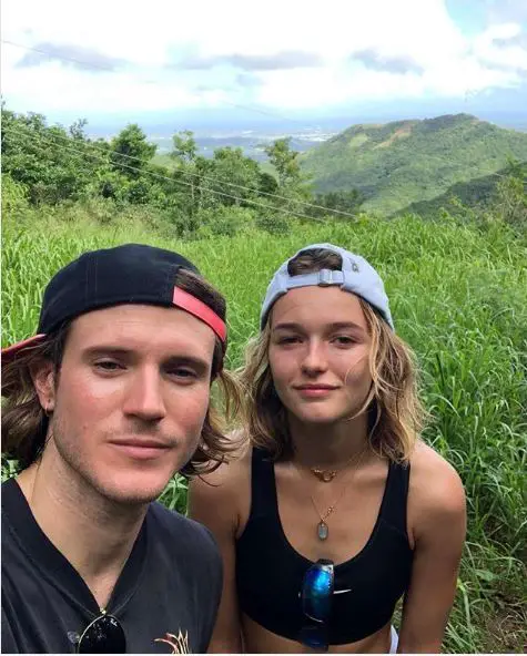 Dougie Poynter with girlfriendÃ‚Â Maddie Elmer in December 2019