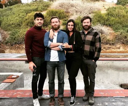Jordan Masterson(right) poses with sisterÂ Alanna MastersonÂ and brothers DannyÂ and Will Masterson on 23rd November 2018