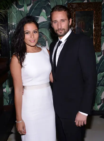 Matthias Schoenaerts with his girlfriend