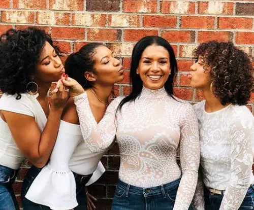 Page Turner (second from left) with Her Three Daughters