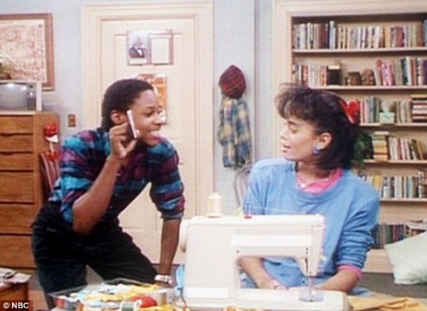 Malcolm Jamal Warner with Lisa Bonet