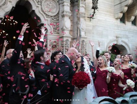 Jessica Marie Garcia and husband Adam Celorier on Their Wedding Day 