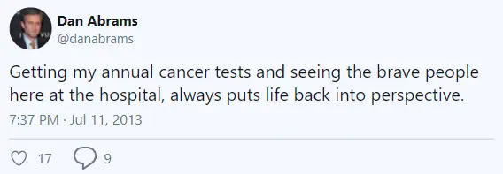 Dan Abrams'Â Tweet About His Cancer
