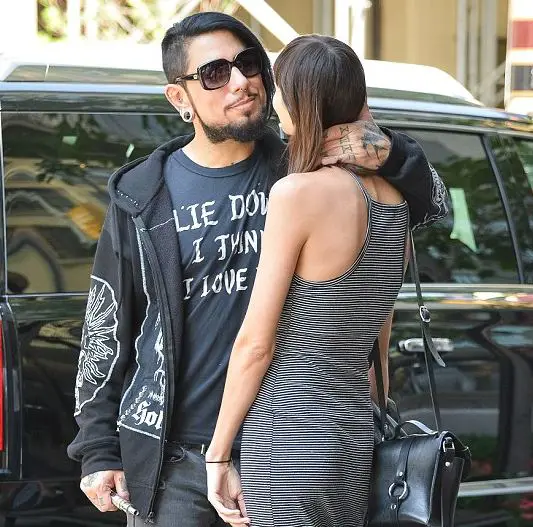 Dave Navarro with his mysterious girlfriend back in 2015 