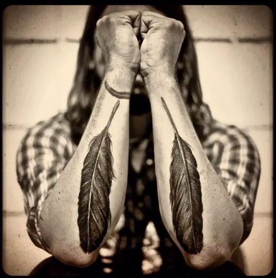 Dave Grohl Feather Tattoos 