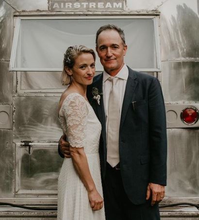 Erin French with her husband on her wedding day