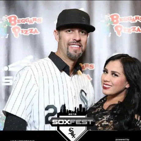 Esteban Loaiza with his potential 'new wife' 