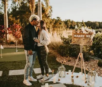 Lindor And His Fiance, Katia On Their Engagement