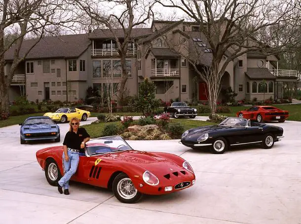 Frank Beard With His Collection Of Ferraris