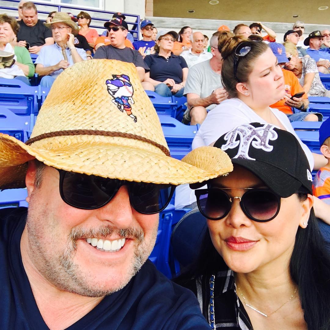 Gary Valentine posing for a selfie with his wife