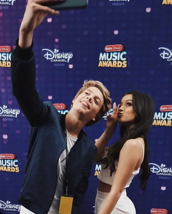 Jace Norman with Isabela Monet at Disney Music Awards