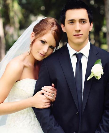 Jared Spurgeon with his wife