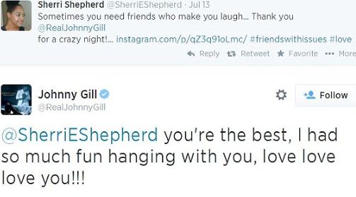 Johnny Gill and Sherri Shepherd's Tweets 