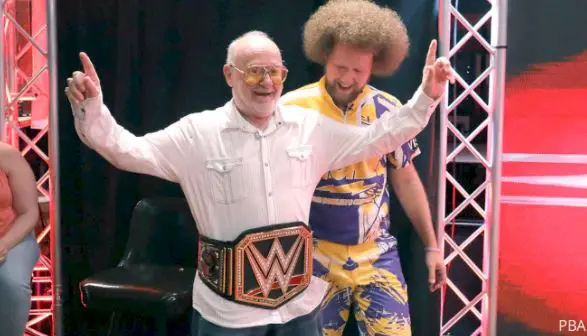 Kyle enjoying his PBA win with his father