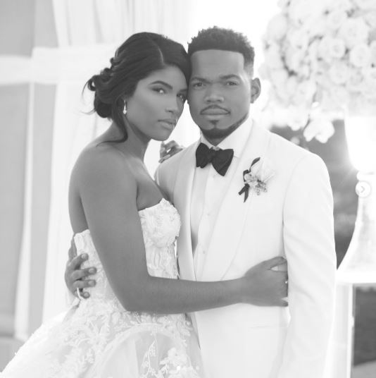 Chance the Rapper with his wife, KristenÂ Corley