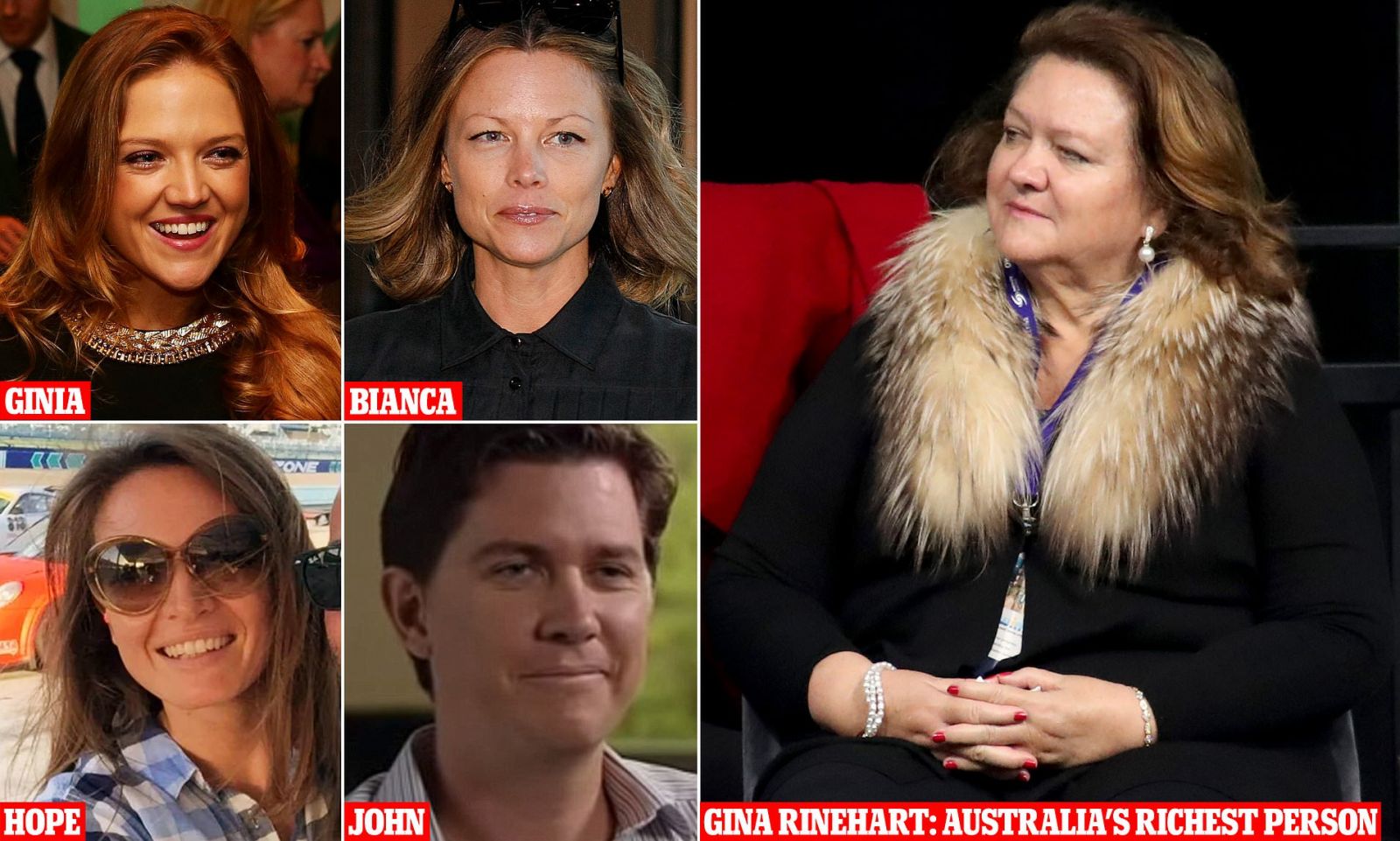 Gina Rinehart with Her Children