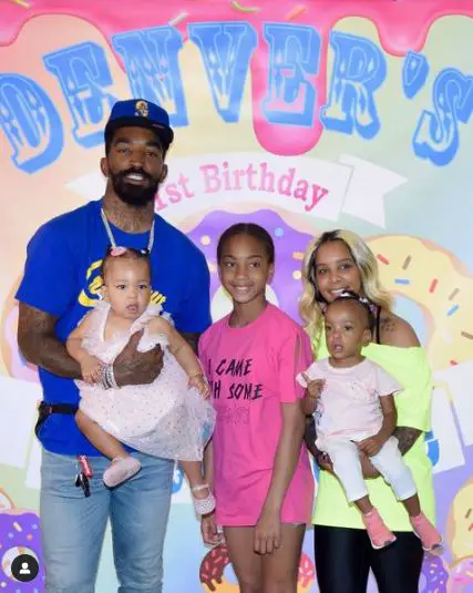 J.R. Smith with His Wife and Children