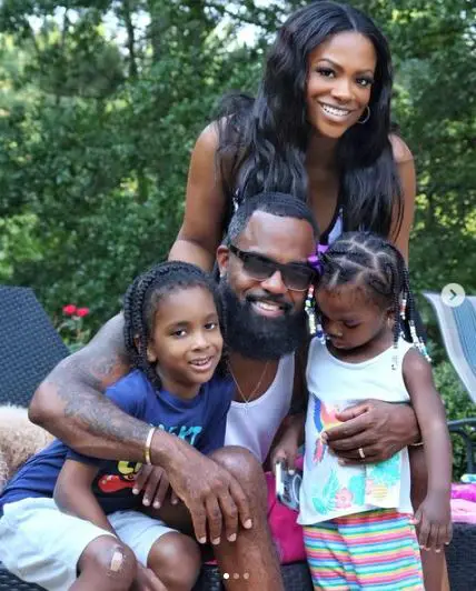 Kandi with her husband and kids