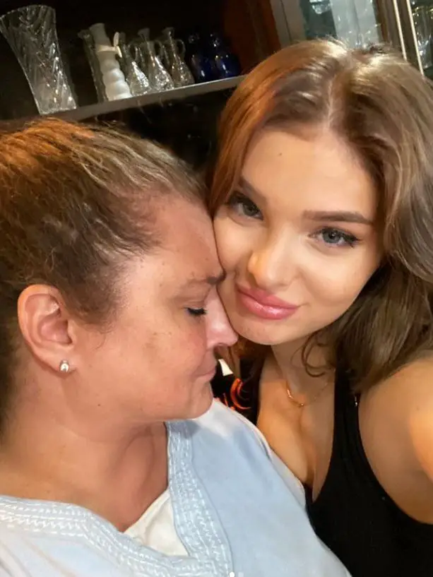 Brighton Sharbino with Her Mother