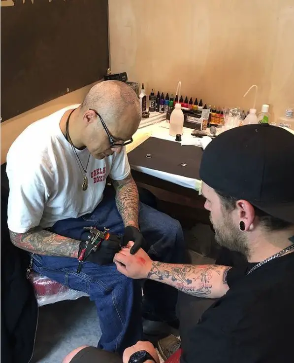 David Labrava in His Tattoo Studio
