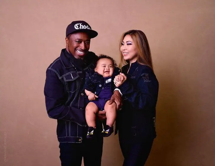 Eddie Griffin with his wife and son