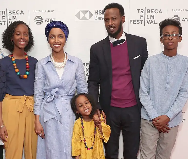 Isra Hirsi with her family