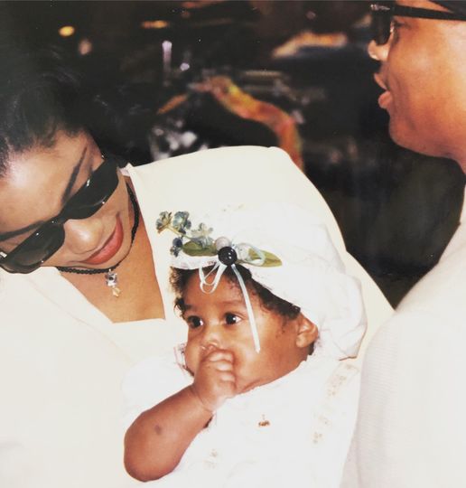 Terry Lewis with his former wife and daughter