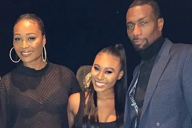 Leon Robinson with His Wife and Daughter