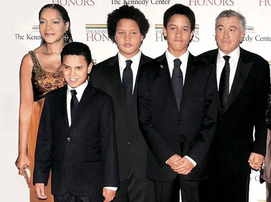 Robert De Niro with His Former Partner and Children
