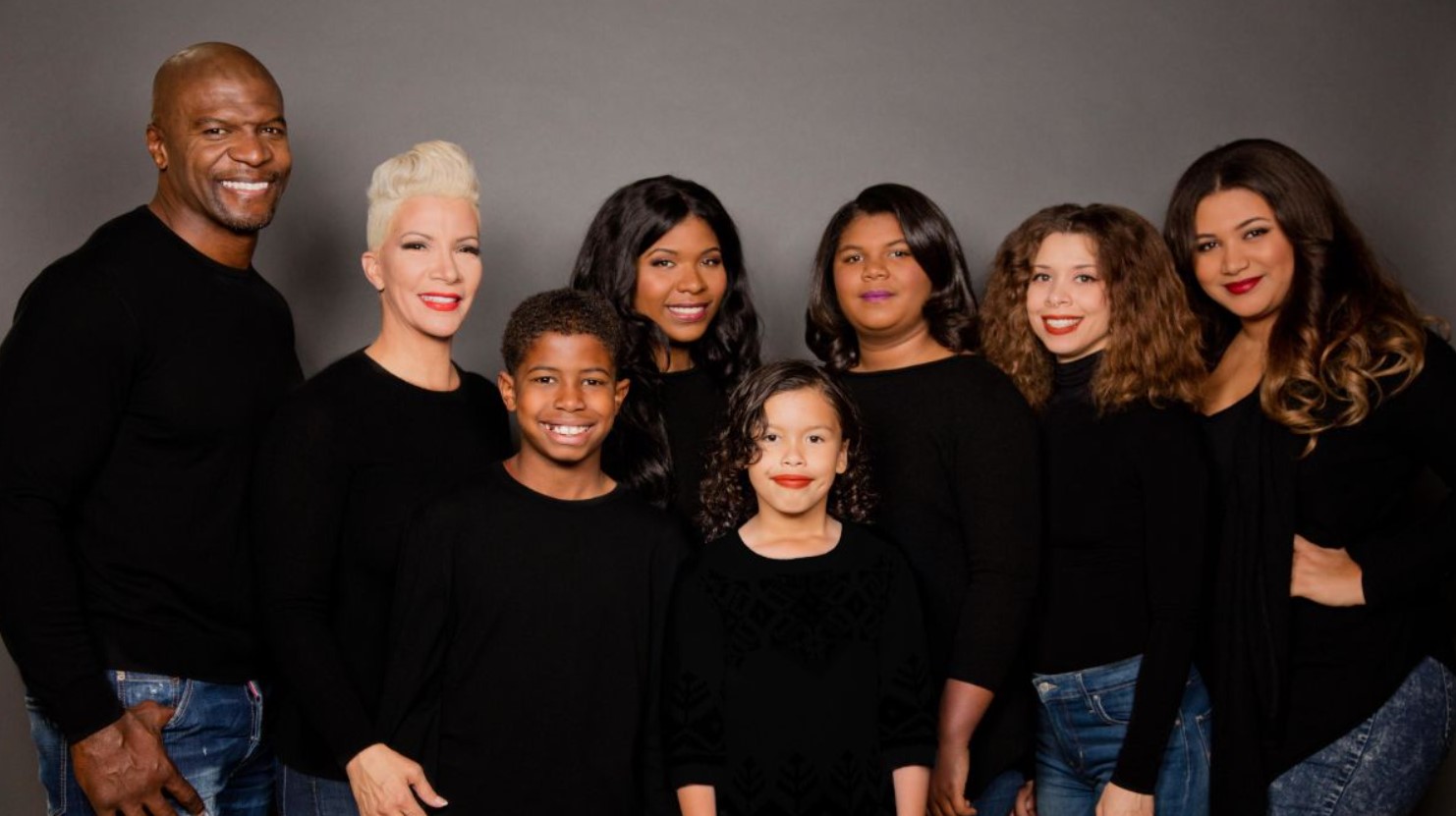 Terry Crews with his wife and children