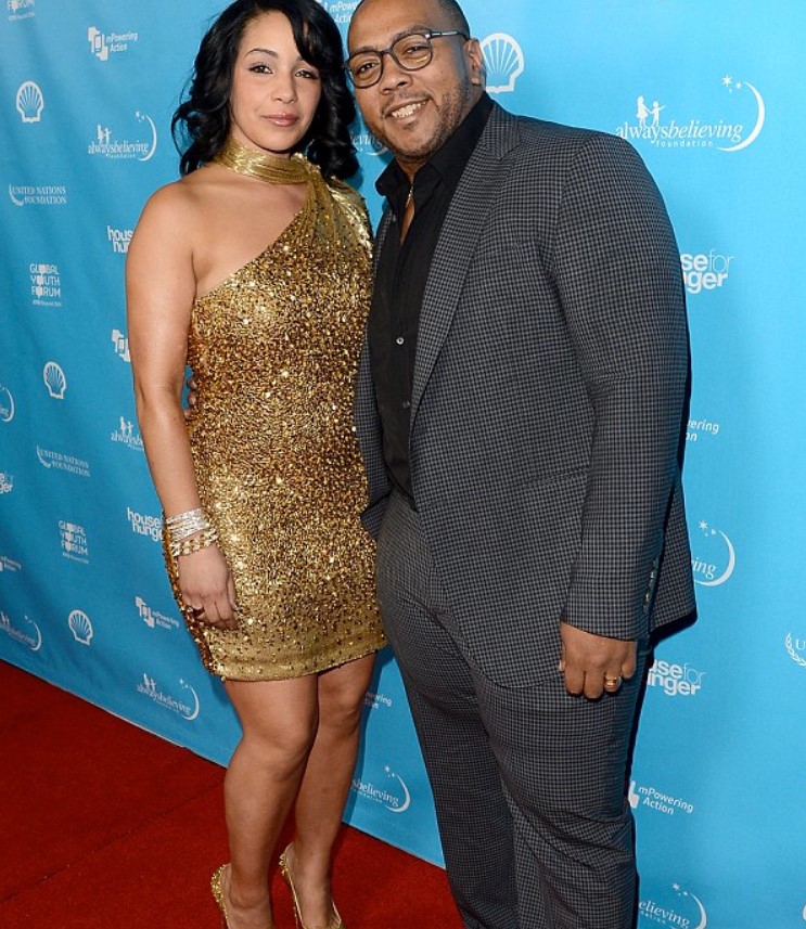 Timbaland with his wife Monique Idlett