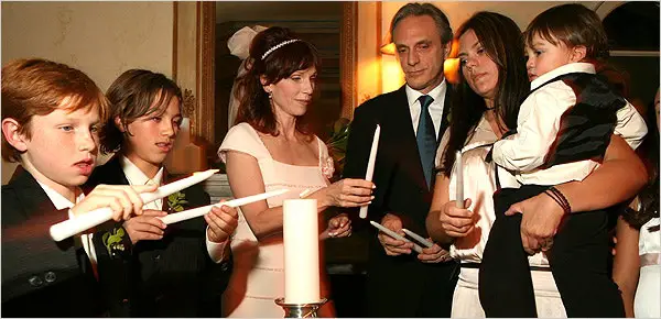 Marilu Henner's wedding ceremony with her spouse Michael Brown 