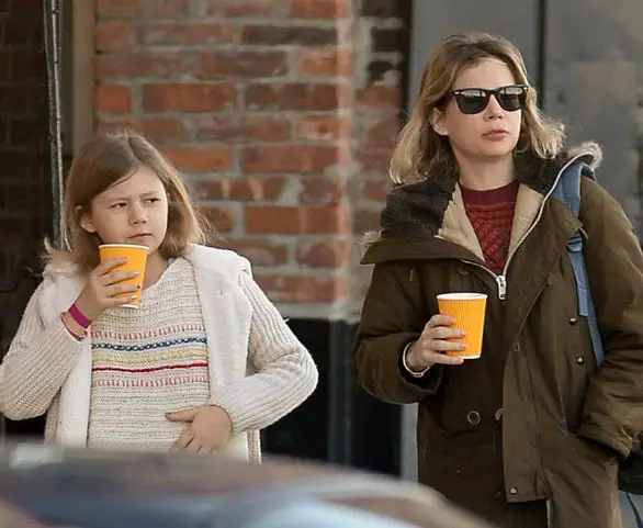 Matilda Ledger with her mother, Michelle Williams