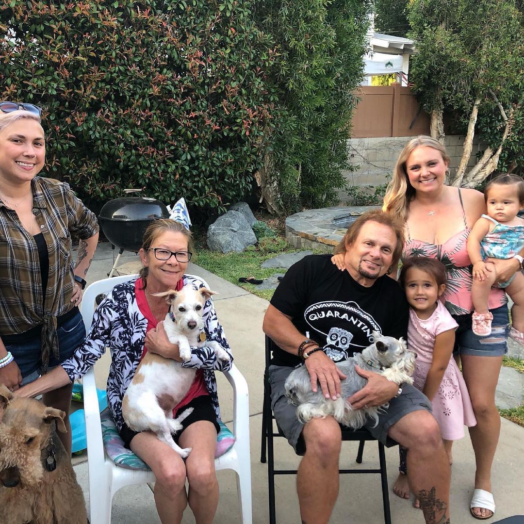 Michael Anthony alongside his wife andÃ‚Â family