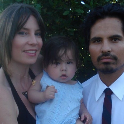Michael Pena with his wife and son 