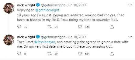 Nick Wright Tweet About Meeting His Wife On Their First Date