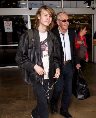 Paul Hogan with his son 