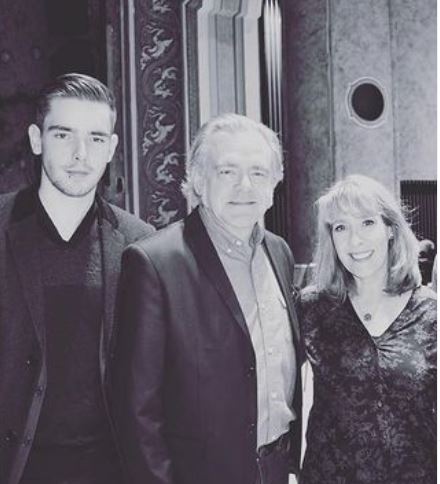 Phyllis Logan with her son and husband