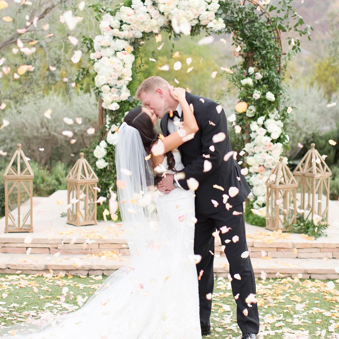 Wedding photoshoot of Scott Frost and his wife