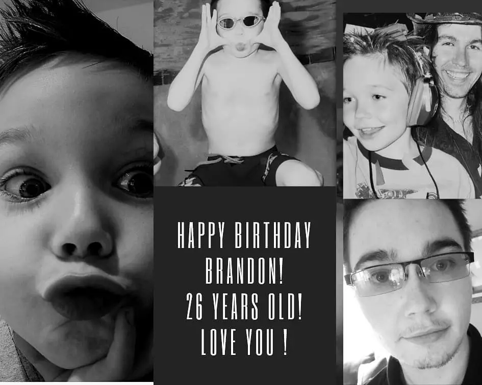 Mark's birthday post dedicated to his son, Brandon