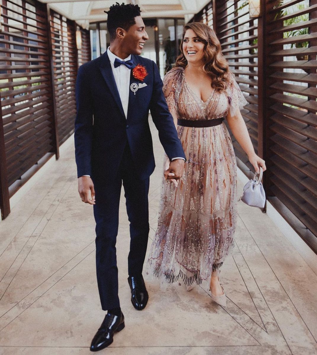 Suleika Jaouad with her boyfriend, Jon Batiste at Oscar Awards event 